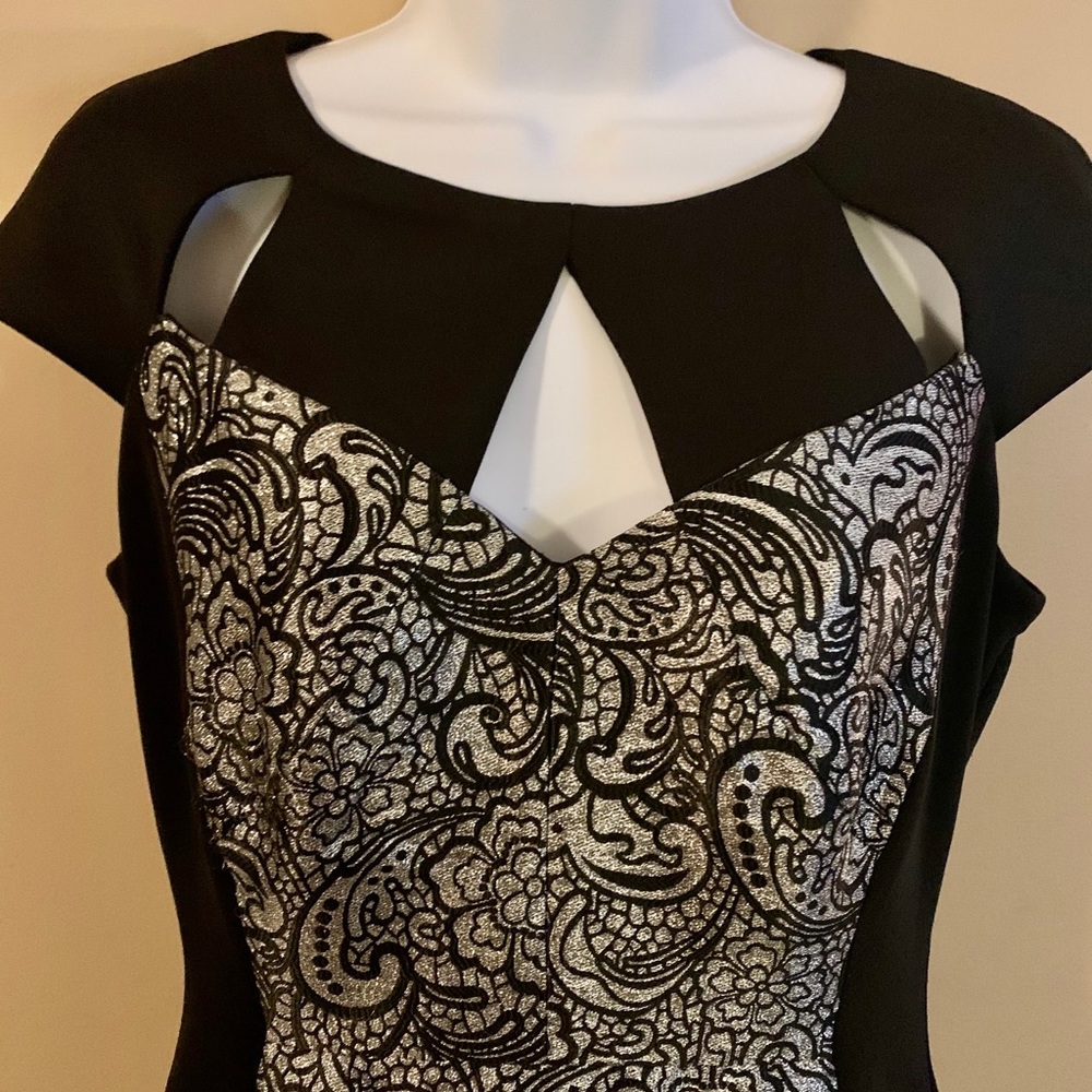 Black & silver cocktail dress
